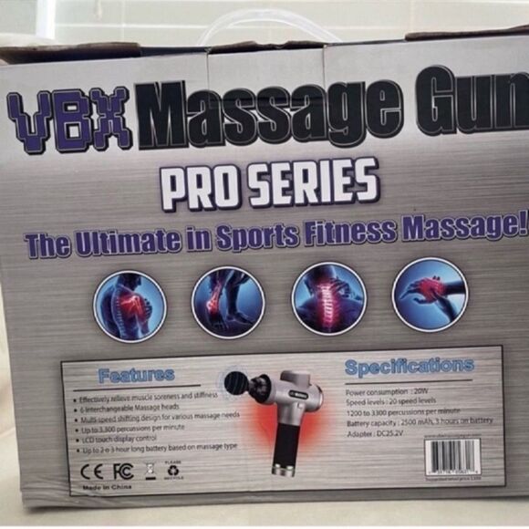 NEW VBX PRO SERIES 6 PIECE PERCUSSION MASSAGE GUN - Picture 6 of 10